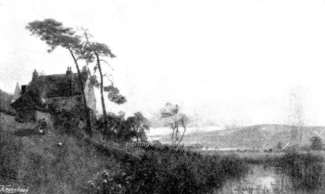 Pictures from the Royal Academy: A Sussex Homestead - E. A. Waterlow, A.R.A., 1895. Creator: George Meisenbach.