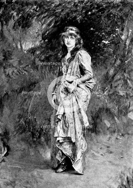 Pictures from the Royal Academy: "And Will He Not Come Again?" - E. J. Gregory, A.R.A., 1895. Creator: George Meisenbach.