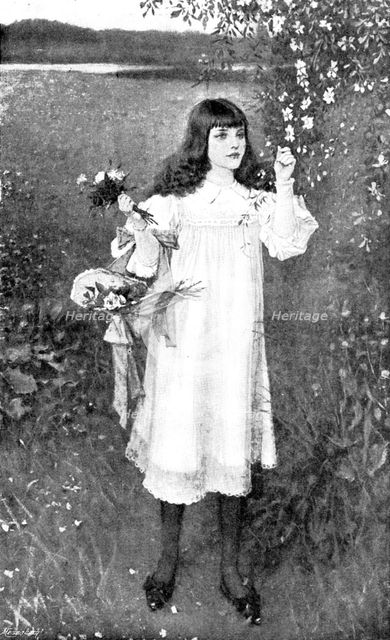 Pictures from the Royal Academy: Gladys, Daughter of Walter Palmer...G. H. Boughton, A.R.A., 1895. Creator: George Meisenbach.
