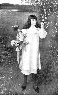 Pictures from the Royal Academy: Gladys, Daughter of Walter Palmer...G. H. Boughton, A.R.A., 1895. Creator: George Meisenbach