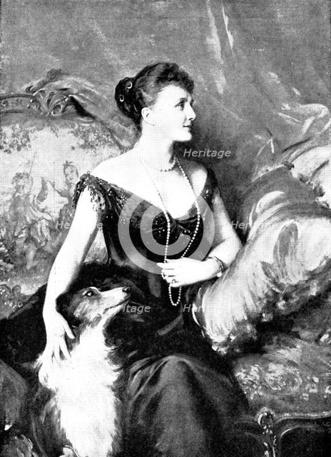 Pictures from the Royal Academy: Mrs. Arthur James - Luke Fildes, R.A., 1895. Creator: George Meisenbach.