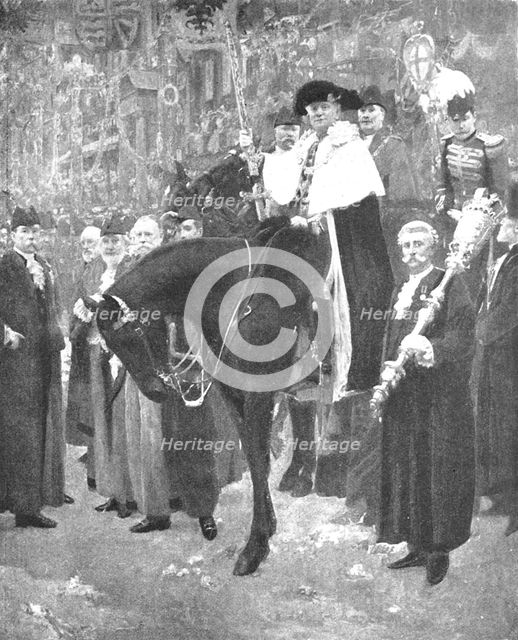 Pictures from the Royal Academy: On the Threshold of the City...Solomon J. Solomon, A.R.A., 1898. Creator: Unknown.