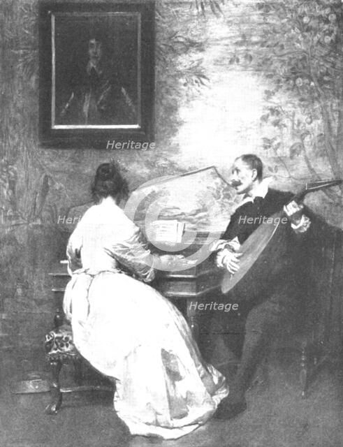 Pictures from the Royal Academy: "Phyllis Is My Only Joy" - Seymour Lucas, R.A., 1898. Creator: Unknown.