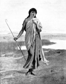 Pictures from the Royal Academy: Rachel, as First Seen by Jacob - F. Goodall, R.A., 1895. Creator: George Meisenbach
