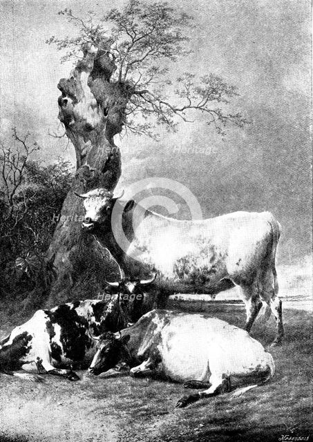 Pictures from the Royal Academy: Repose - T. S. Cooper, R.A., 1895. Creator: George Meisenbach.
