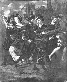 'Pictures from the Tudor Exhibition; Henry VIII., Anne Boleyn and others, "The Dancing..., 890. Creator: Unknown