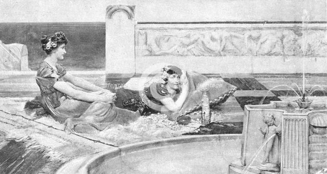 ''Pictures of the Year - IX. "Love in Idleness", after L Alma Tadema, RA, 1891.  Creator: Unknown.