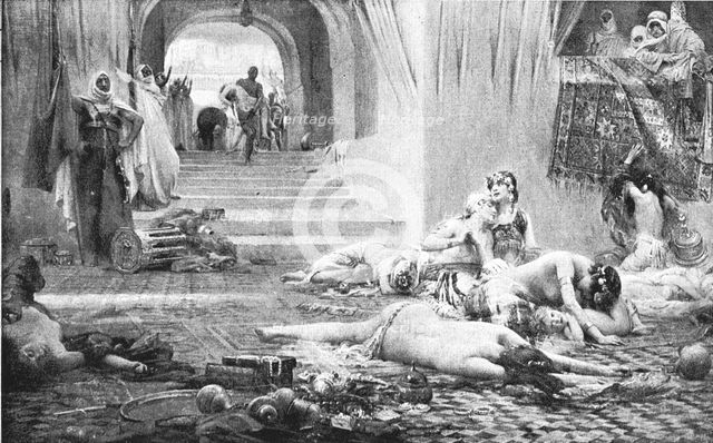 ''Pictures of the Year IX; "VAE Victis:" Sack of Morocco by the Almohades', 1890. Creator: Unknown.