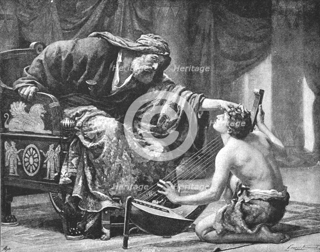 ''Pictures of the Year - V. "Saul and David", after Ernest Normand', 1891. Creator: Unknown.