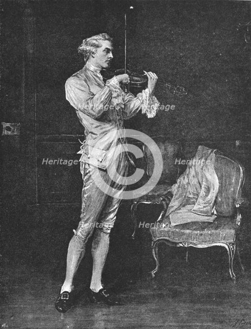 ''Pictures of the Year - VI. "The Violinist"; after John Pettie, RA', 1891. Creator: Unknown.