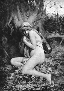 'Pictures of the Year - VII. "La Gigale", after Henrietta Rae 1891. Creator: Unknown