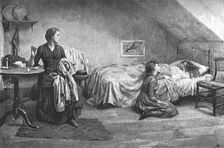 'Pictures of the Year- VII, "Widowed and Fatherless" 1888. Creator: Thomas Benjamin Kennington