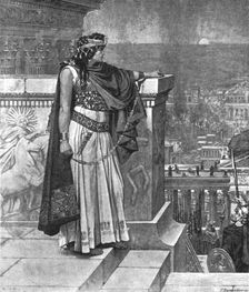 'Pictures of the Year- VII, "Zenobia's last look at Palmyra" 1888. Creator: Herbert Gustave Schmalz