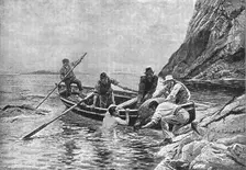 'Pictures of the Year VIII, The Seal Diver, Co. Mayo 1888. Creator: William Henry Bartlett