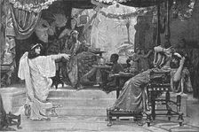 'Pictures of the Year VIII, Esther denouncing Haman to Ahasuerus 1888. Creator: Ernest Normand