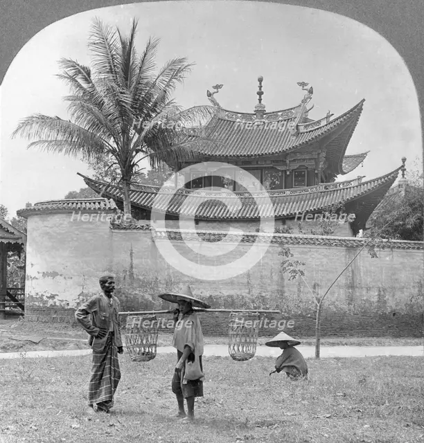 Picturesque Chinese joss house, Bhamo, Burma, 1908. Artist: Stereo Travel Co