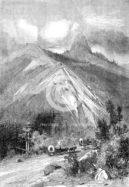 "Picturesque America:" Pilot Knob, Northern California, 1881. Creator: Henry Duff Linton.