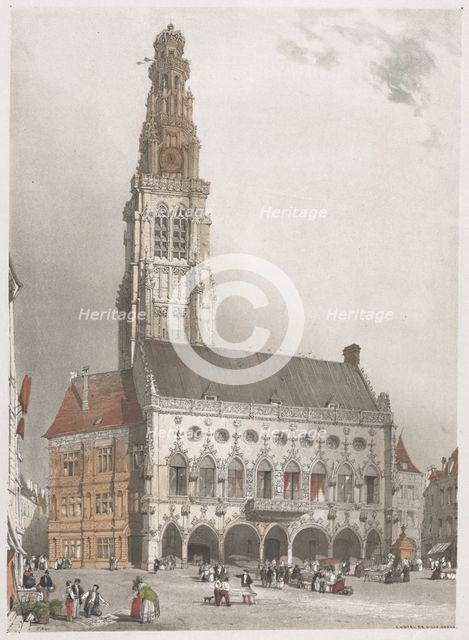 Picturesque Architecture in Paris, Ghent, Antwerp, Rouen, 1839. Creator: Thomas Shotter Boys (British, 1803-1874).