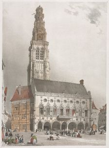 Picturesque Architecture in Paris, Ghent, Antwerp, Rouen, 1839. Creator: Thomas Shotter Boys (British, 1803-1874)