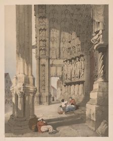 Picturesque Architecture in Paris, Ghent, Antwerp, Rouen, Etc.: South Porch of Chartres Cathedral, , Creator: Thomas Shotter Boys (British, 1803-1874)
