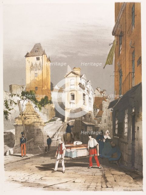 Picturesque Architecture in Paris, Ghent, Antwerp, Rouen, Etc.: Tour de Remy, Dieppe, 1839. Creator: Thomas Shotter Boys (British, 1803-1874).