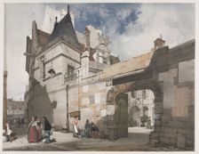 Picturesque Architecture in Paris, Ghent, Antwerp, Rouen: Hôtel de Cluny, Paris, 1839. Creator: Thomas Shotter Boys (British, 1803-1874)