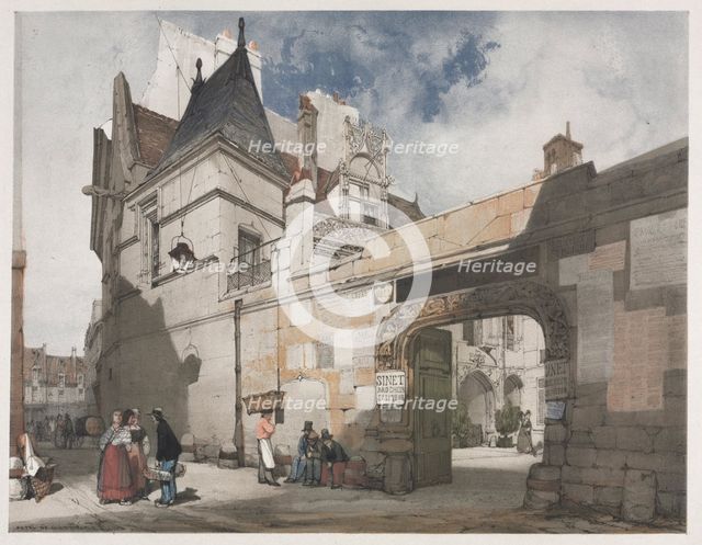 Picturesque Architecture in Paris, Ghent, Antwerp, Rouen: Hôtel de Cluny, Paris, 1839. Creator: Thomas Shotter Boys (British, 1803-1874).