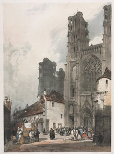 Picturesque Architecture in Paris, Ghent, Antwerp, Rouen: Laon, France, 1839. Creator: Thomas Shotter Boys (British, 1803-1874)