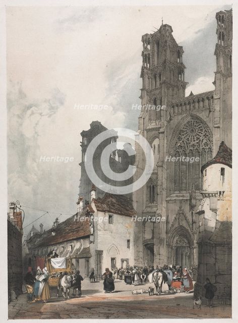 Picturesque Architecture in Paris, Ghent, Antwerp, Rouen: Laon, France, 1839. Creator: Thomas Shotter Boys (British, 1803-1874).
