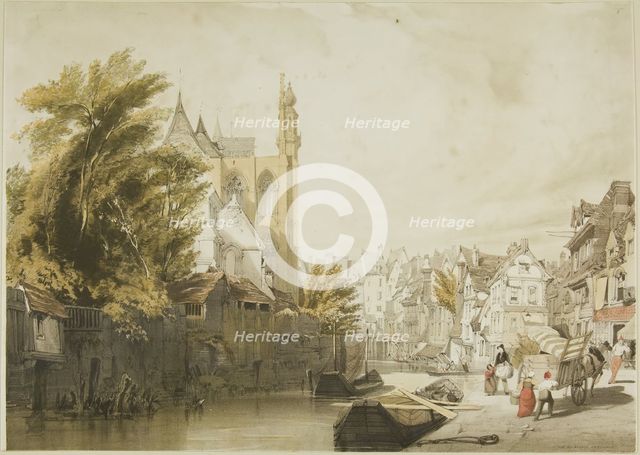 Picturesque Architecture in Paris, Ghent, Antwerp, Touen, etc., 1839. Creator: Thomas Shotter Boys.