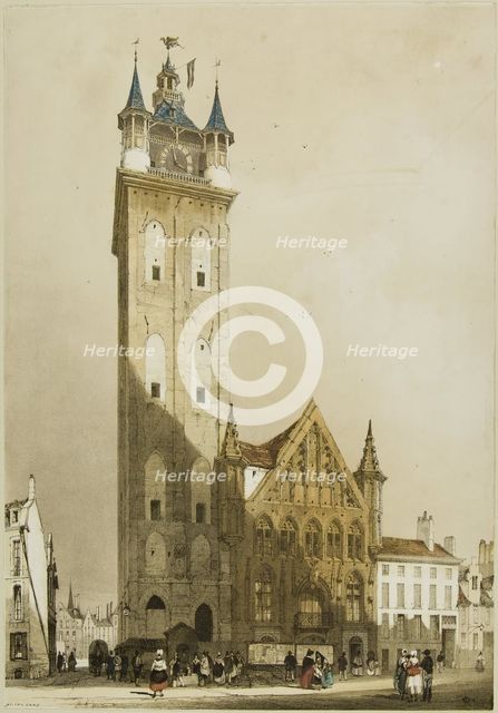Picturesque Architecture in Paris, Ghent, Antwerp, Touen, etc., 1839. Creator: Thomas Shotter Boys.
