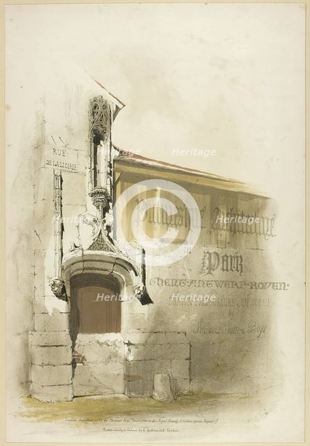 Picturesque Architecture in Paris, Ghent, Antwerp, Touen, etc., 1839. Creator: Thomas Shotter Boys.