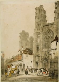 Picturesque Architecture in Paris, Ghent, Antwerp, Touen, etc., 1839. Creator: Thomas Shotter Boys