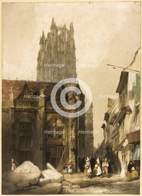 Picturesque Architecture in Paris, Ghent, Antwerp, Touen, etc., 1839. Creator: Thomas Shotter Boys.