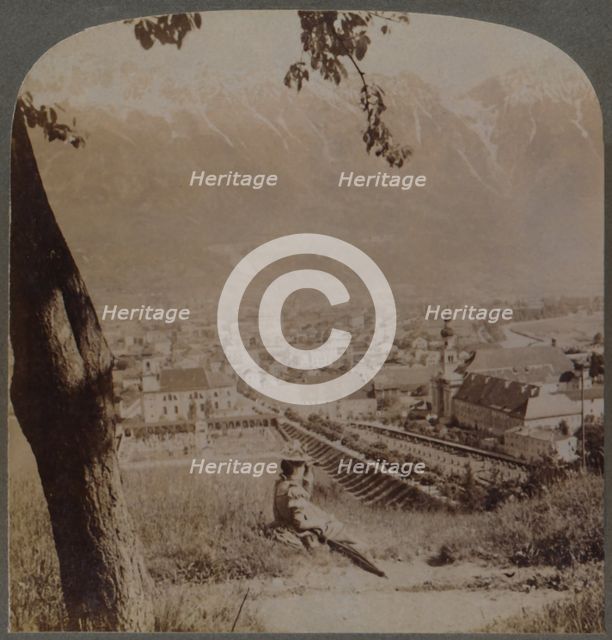 'Picturesque Innsbruck, the Capital of Tyrol, Austria - "Below the stern Bavarian Alps", 1898.  Creator: Underwood & Underwood.