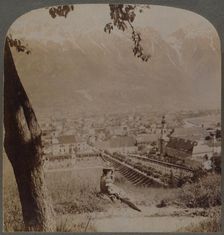 Picturesque Innsbruck, the Capital of Tyrol, Austria - "Below the stern Bavarian Alps", 1898. Creator: Underwood & Underwood
