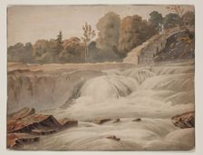Picturesque Landscape with Waterfall, 1810-1830. Creator: T Curtiss
