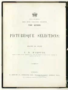 Picturesque Selections: Text Page, from Picturesque Selections, c. 1860. Creator: James Duffield Harding