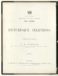 Picturesque Selections: Text Page, from Picturesque Selections, c. 1860. Creator: James Duffield Harding