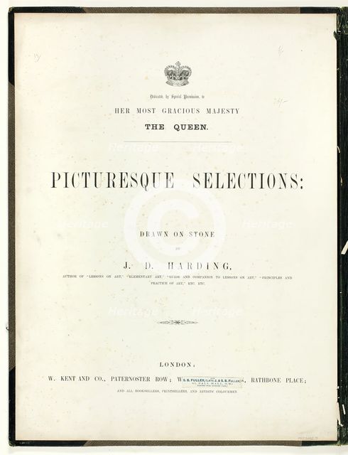 Picturesque Selections: Text Page, from Picturesque Selections, c. 1860. Creator: James Duffield Harding.
