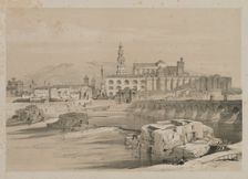 Picturesque Sketches in Spain: Remains of a Roman Bridge on the Guadalquiver, Cordova, 1837. Creator: Thomas Shotter Boys (British, 1803-1874); Hodgson & Graves, 6, Pall Mall, London
