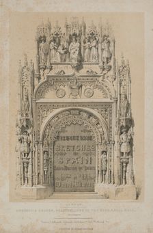Picturesque Sketches in Spain: Title Page, 1837. Creator: Thomas Allom (British, 1804-1872); Hodgson & Graves 6, Pall Mall, London