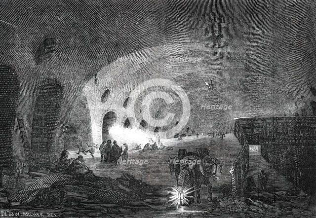 Picturesque Sketches of London - the Adelphi "Dry Arches", 1850. Creator: Unknown.