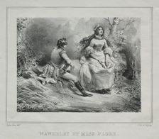 Picturesque Views of Scotland: Waverly and Miss Flora, 1825-1828. Creator: Eugène Louis Lami (French, 1800-1890)