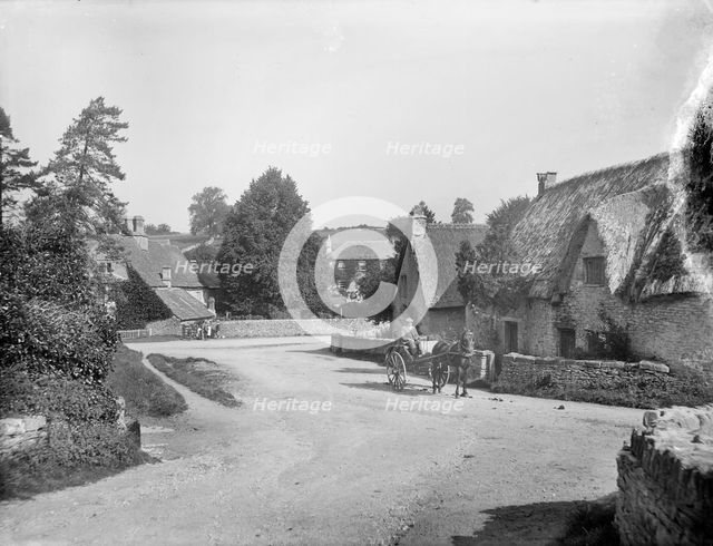 Picturesque village scene, Compton Abdale, Gloucestershire, c1860-c1922. Artist: Henry Taunt