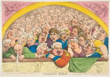 Pidgeon Hole. A Convent Garden Contrivance to Coop up the Gods, February 20, 1811. Creator: Thomas Rowlandson