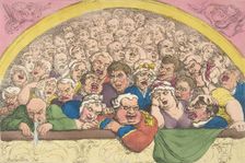 Pidgeon Hole. A Convent Garden Contrivance to Coop up the Gods, February 20, ..., February 20, 1811. Creator: Thomas Rowlandson