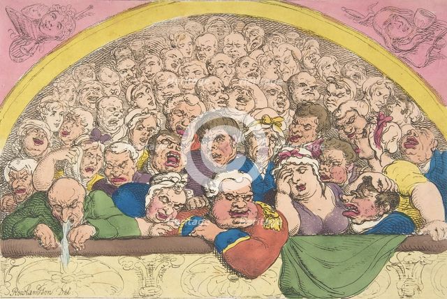 Pidgeon Hole. A Convent Garden Contrivance to Coop up the Gods, February 20, ..., February 20, 1811. Creator: Thomas Rowlandson.