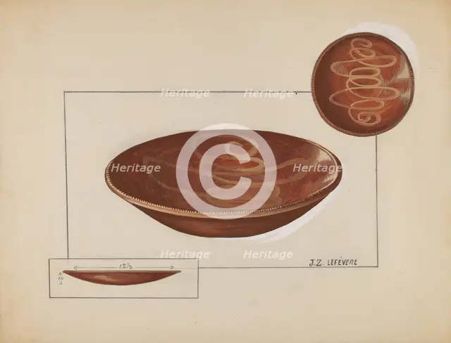 Pie Plate, 1935/1942. Creator: Jules Lefevere.