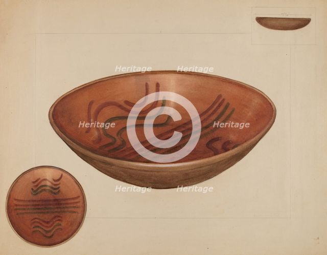 Pie Plate, 1936. Creator: Agnes Karlin.